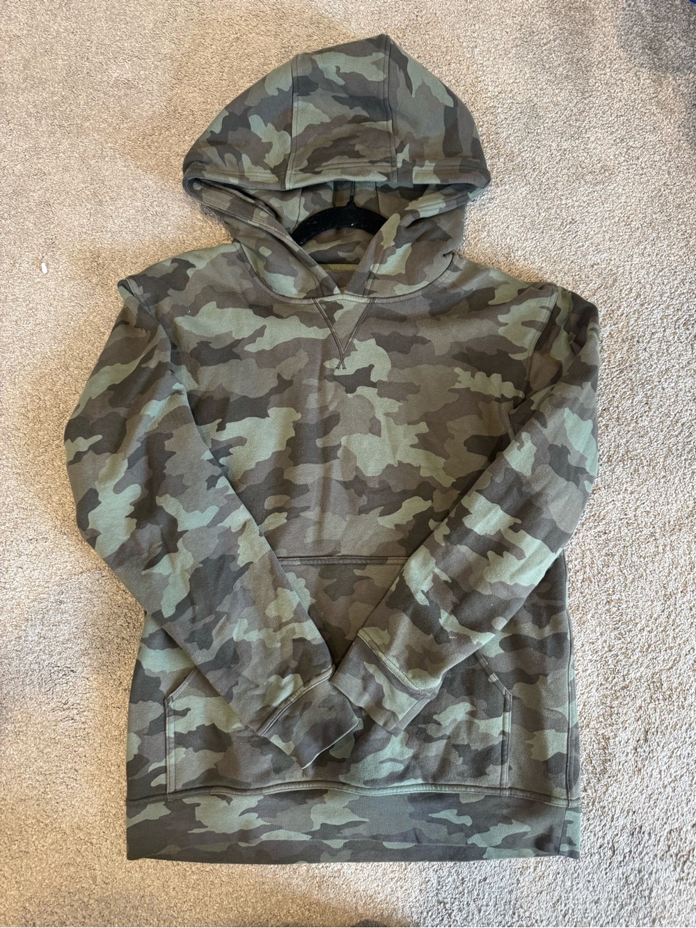 lululemon athletica Green Camo Hooded Pullover
